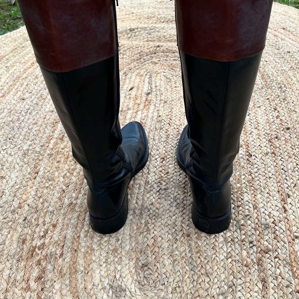 Elegant Black and Brown Women's Ann Demeulemeester riding  Boots - Picture 9 of 9